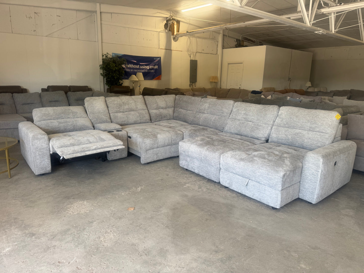 New Gray 7-Piece Modular Reclining Sectional