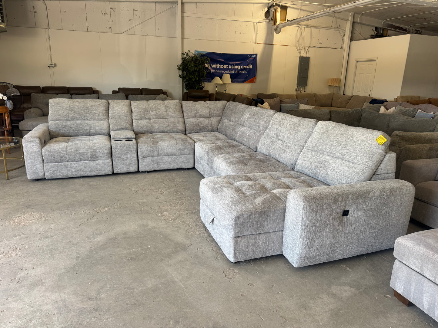 New Gray 7-Piece Modular Reclining Sectional