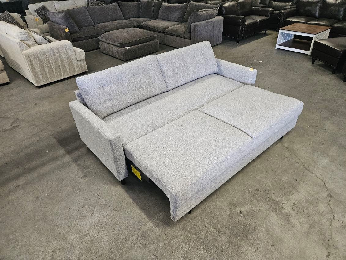 Sleeper Sofa – Gray Convertible Couch with Pull-Out Bed