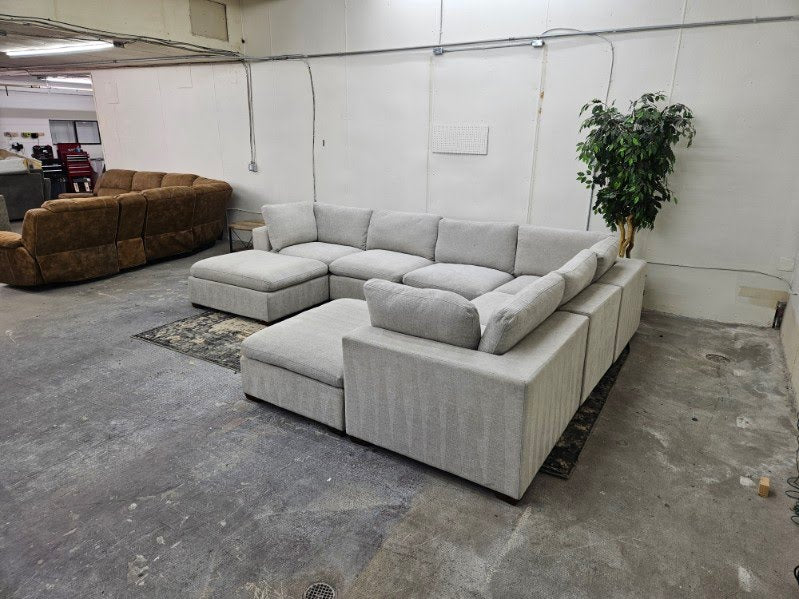 Light Gray 8-Piece Modular Cloud Sofa