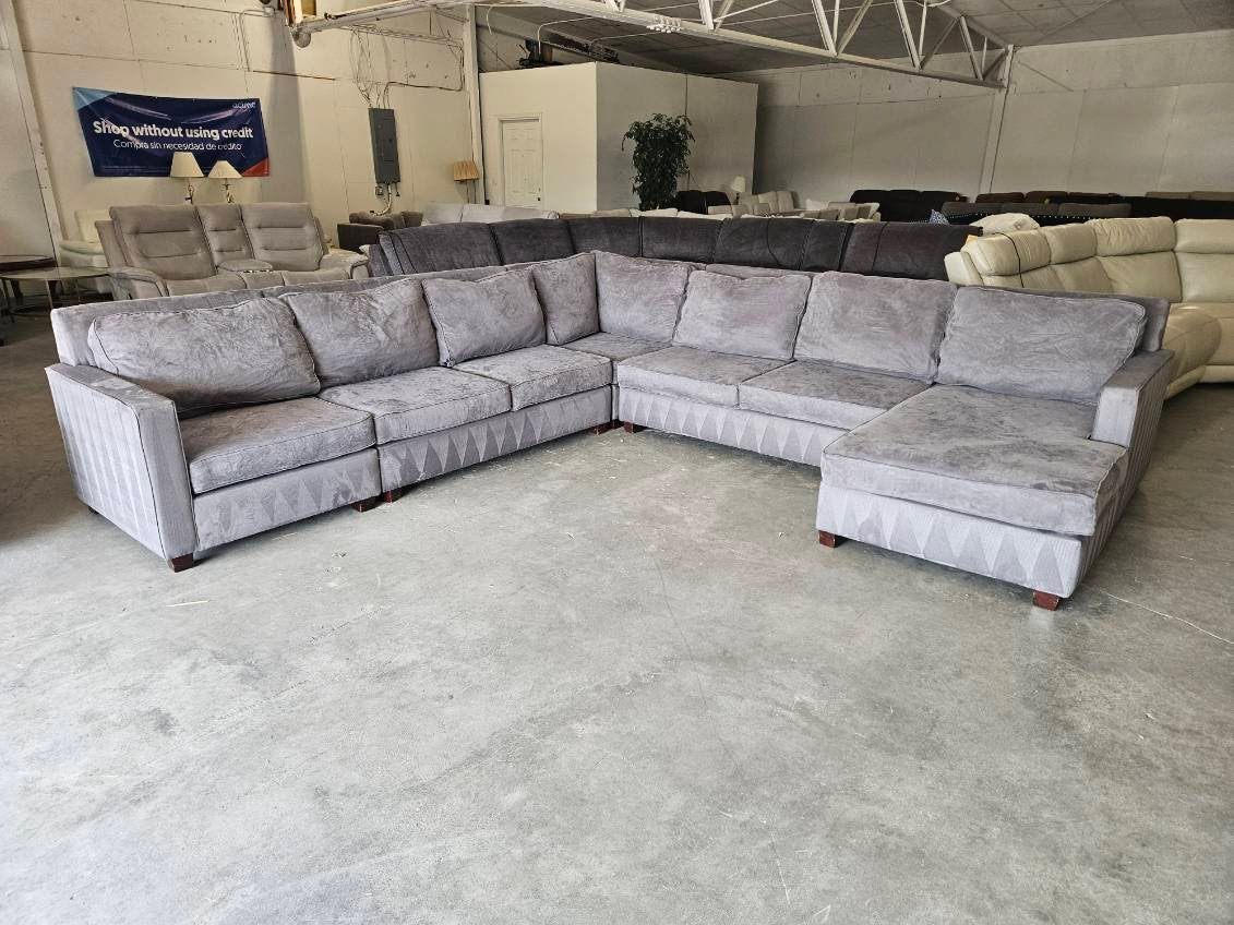 Large Gray West Elm U-Shaped Sectional