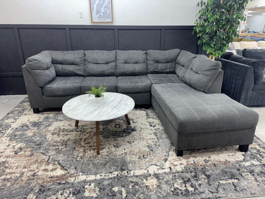 Gray L Shape Sectional Couch