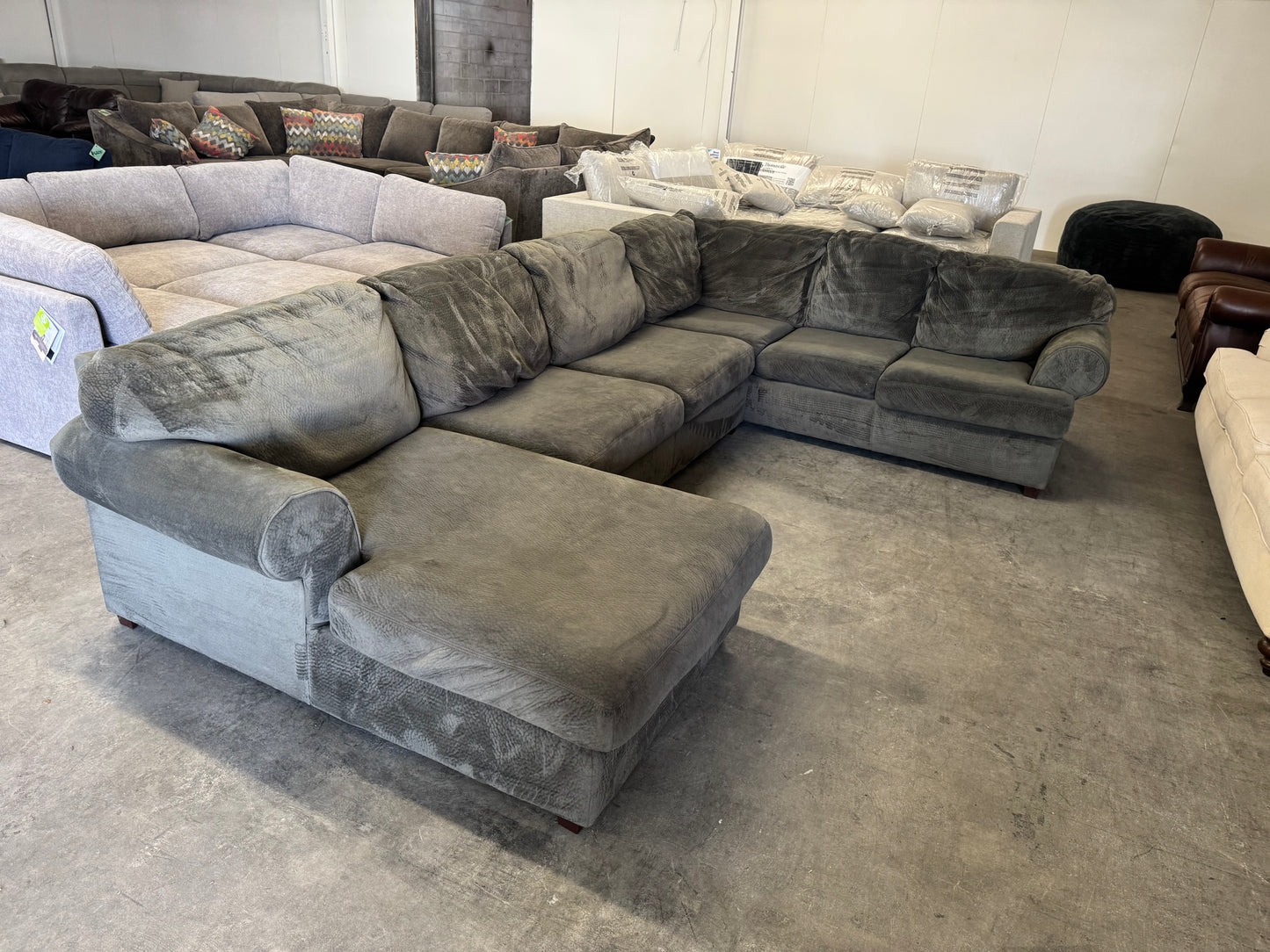 Sage Gray U-Shaped Sectional