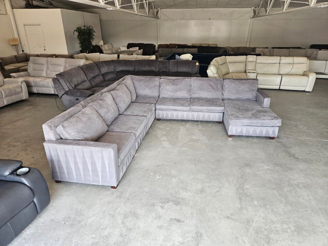 Large Gray West Elm U-Shaped Sectional