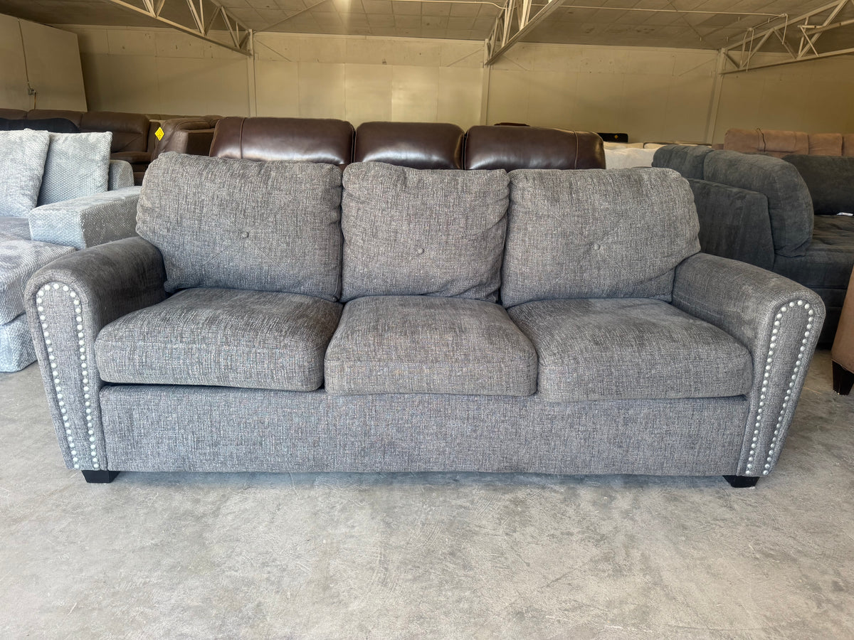 Charcoal Gray Queen Sleeper Sofa with Memory Foam Mattress