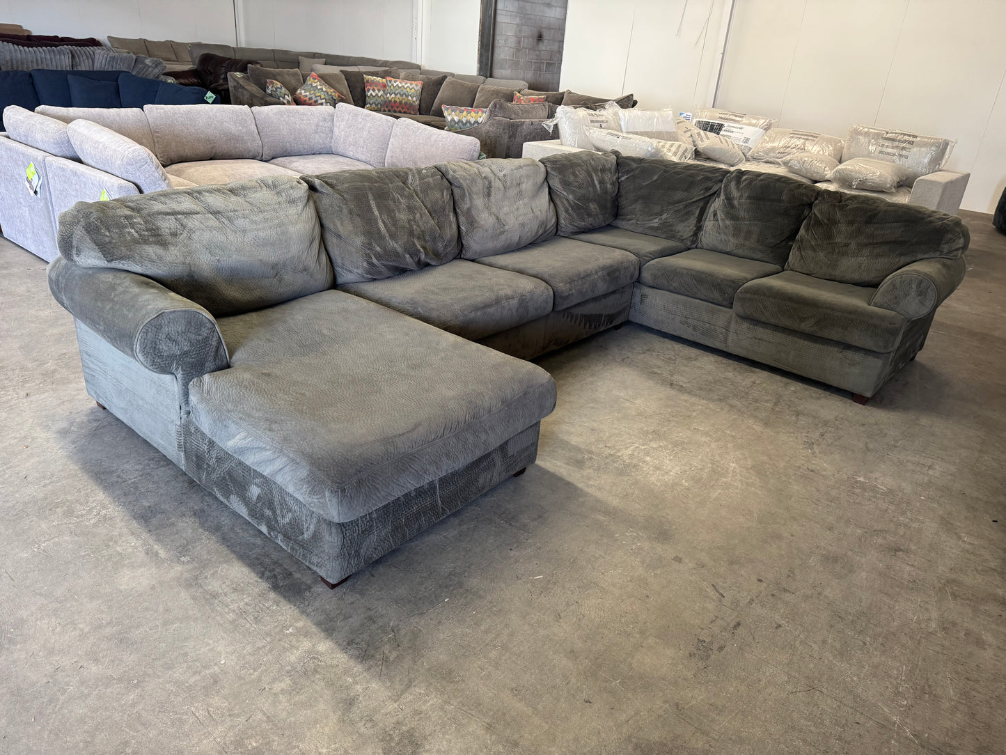 Sage Gray U-Shaped Sectional