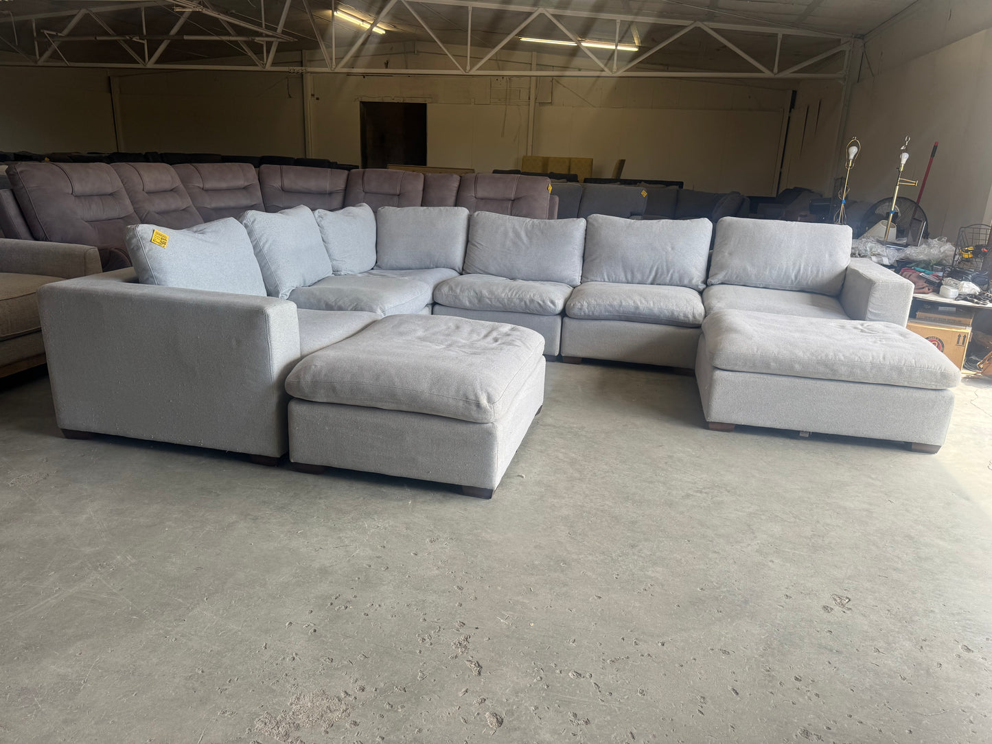Light Gray 8 Piece Modular Cloud Sectional
