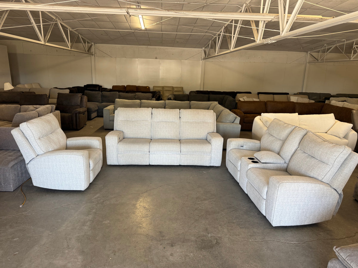 Living Room Set – Ashley Biscoe Performance Fabric Dual Power Reclining Sofa, Loveseat & Recliner