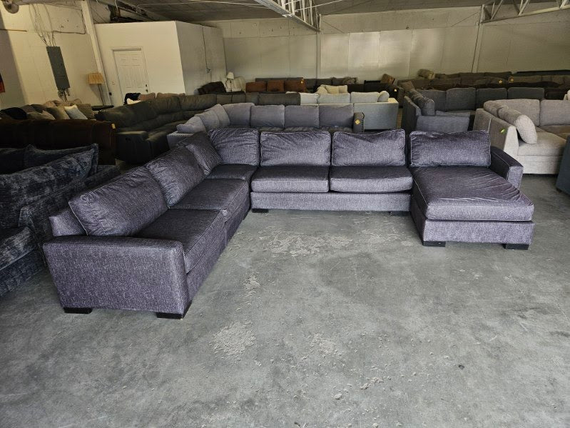 Charcoal Gray U-Shaped Sectional