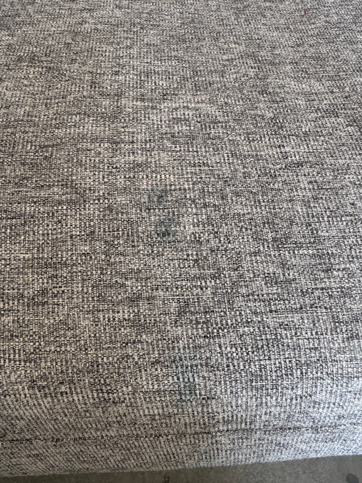 Gray L Shape Sectional with Ottoman