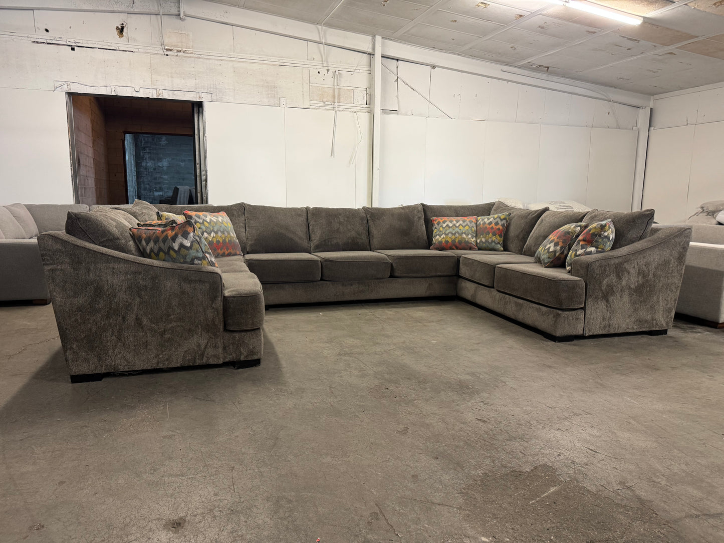 Charcoal Gray U-Shaped Sectional by Stanton Furniture