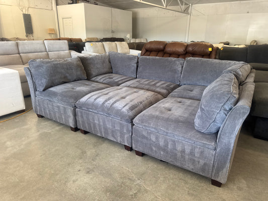 Charcoal Gray Modular Sectional with Ottoman