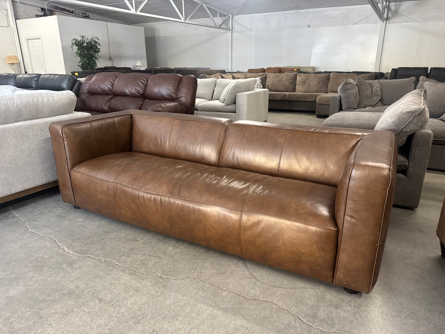 Abbyson Home Brady Top Grain Leather Sofa