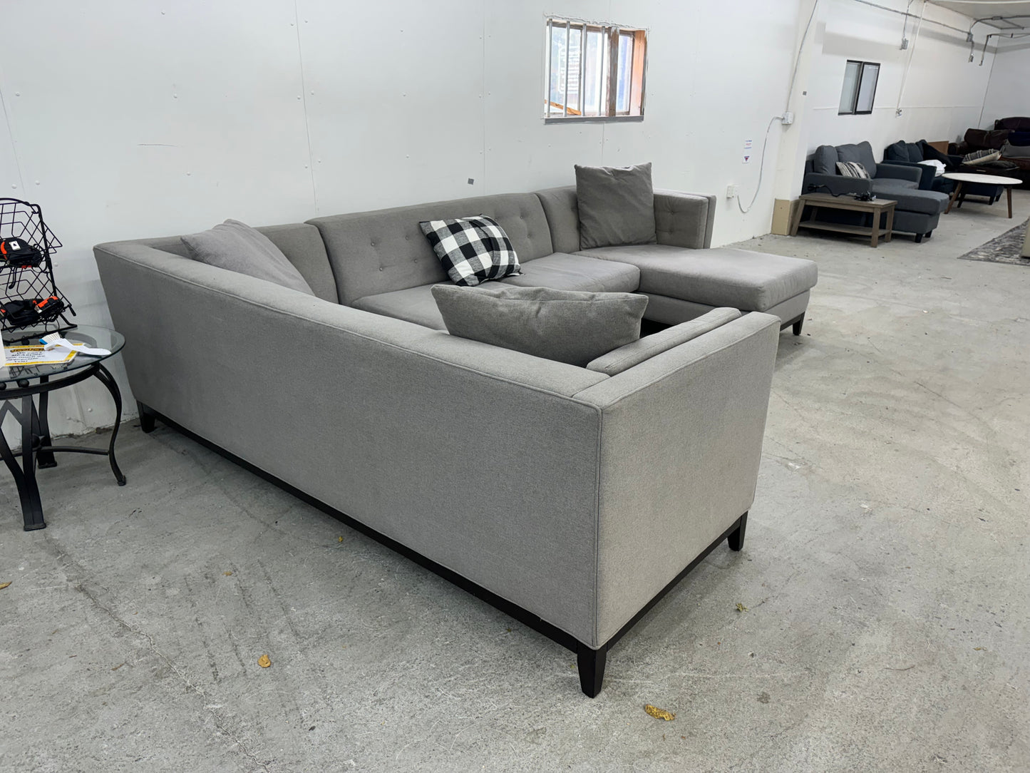 Gorgeous Gray Mid Century Modern U Shape Sectional Couch