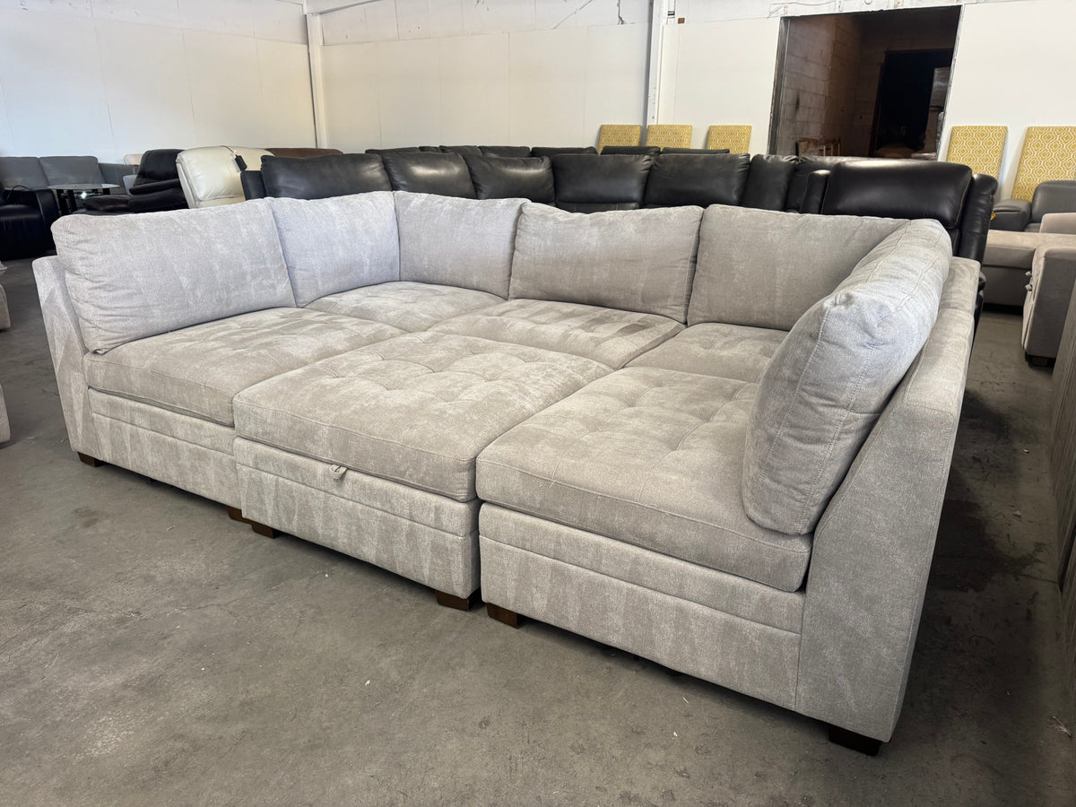 Light Gray 6-Piece Modular Sectional