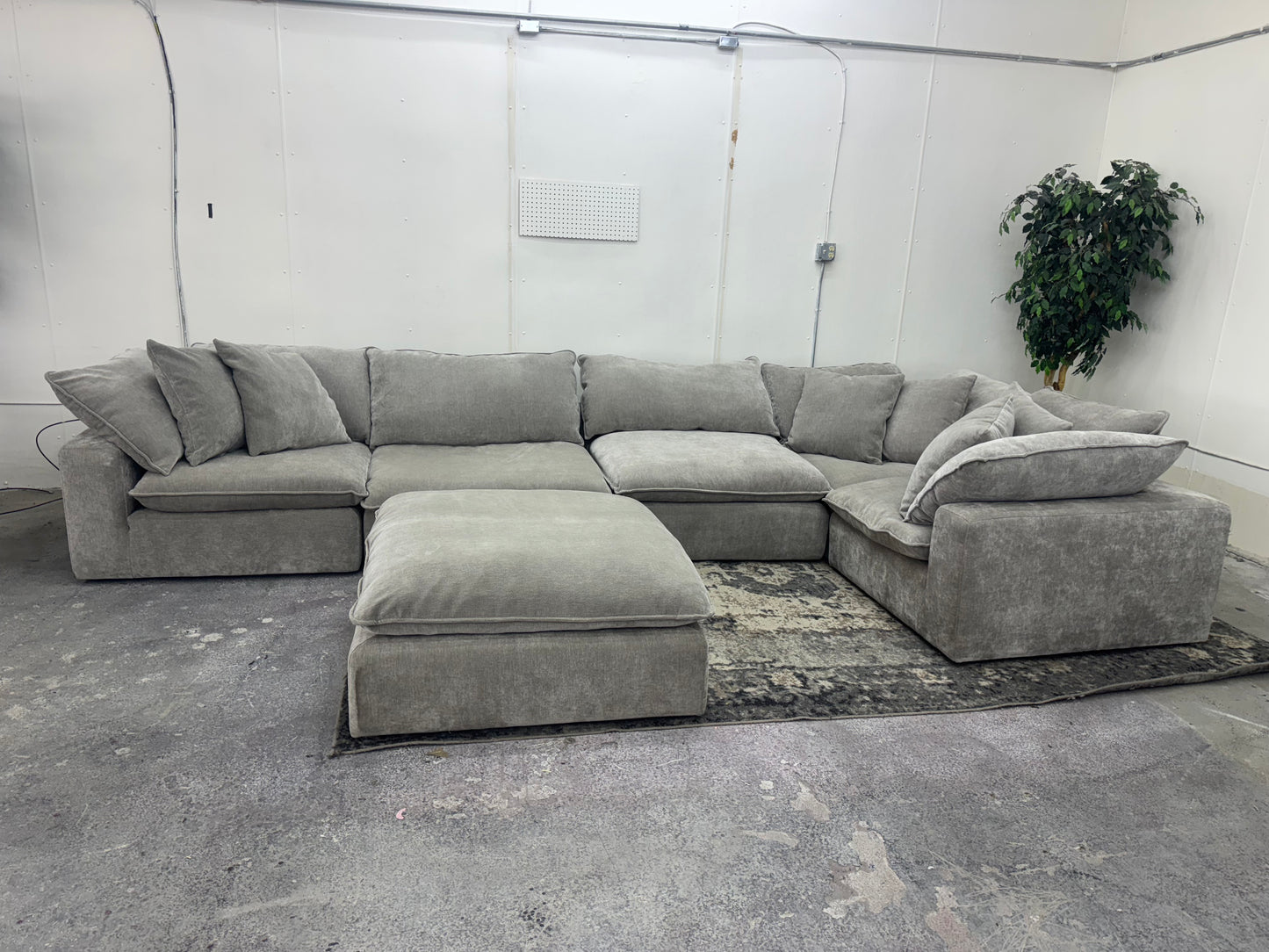 Sereen 6-Piece Taupe Modular Cloud Sectional Couch