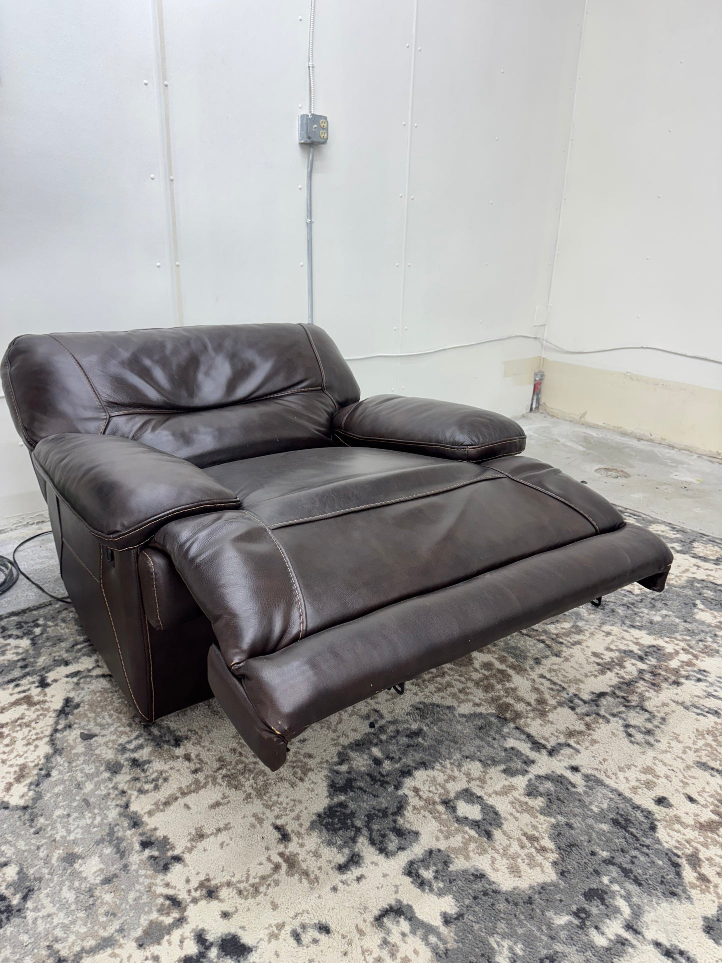 Brown Leather Armchair Recliner