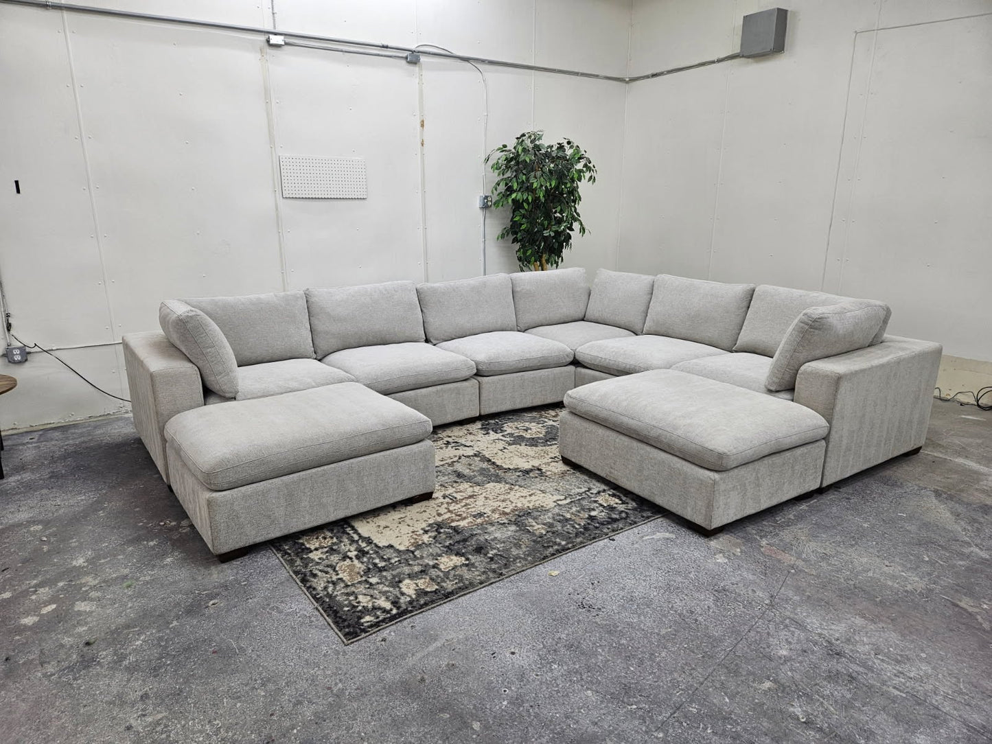 Light Gray 8-Piece Modular Cloud Sofa