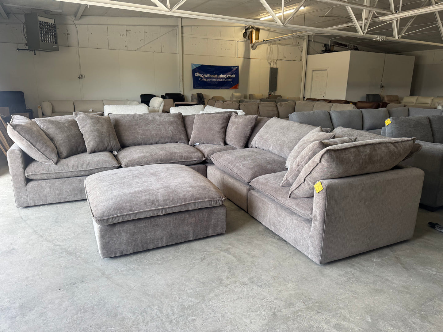 Charcoal Gray 6 Piece Modular Cloud Sectional