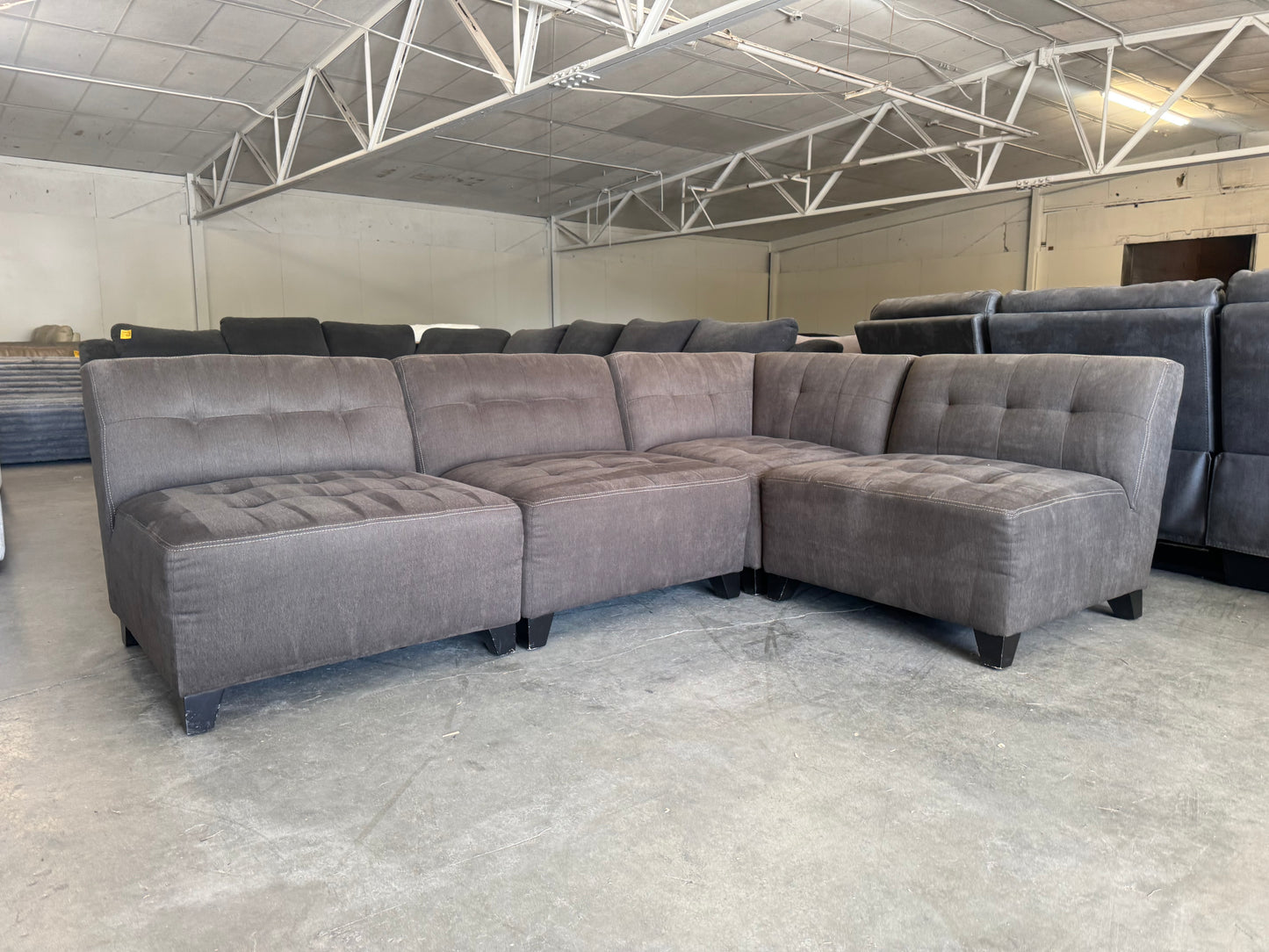 Modular Gray Sectional Sofa