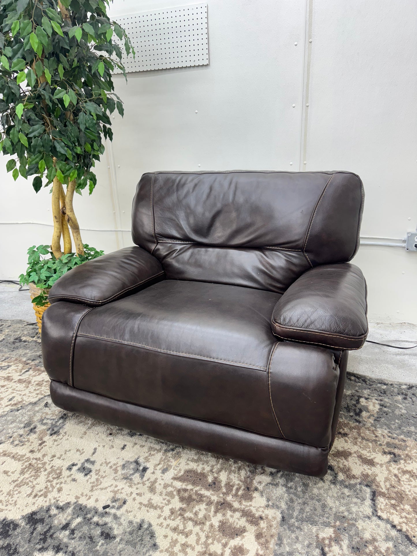 Brown Leather Armchair Recliner
