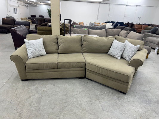 Taupe Sectional with Cuddler