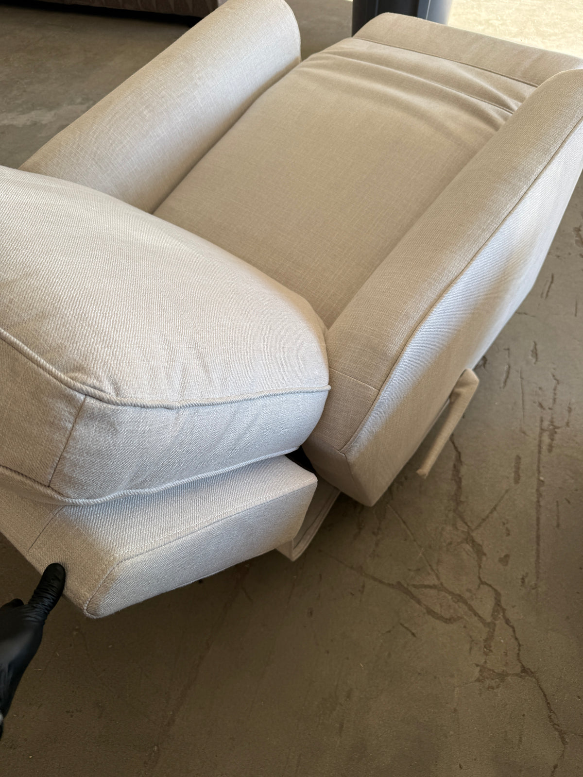 Brand New Beige Swivel Rocker Reclining Chair
