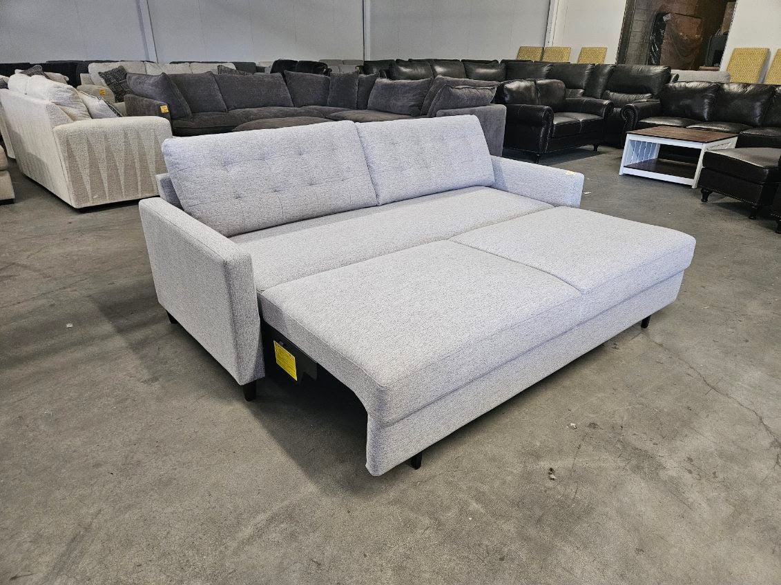 Sleeper Sofa – Gray Convertible Couch with Pull-Out Bed