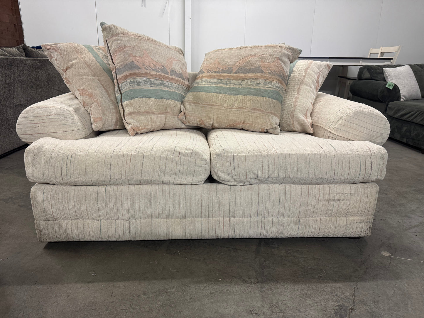 Couch & Loveseat – Flexsteel Beige Fabric Living Room Set