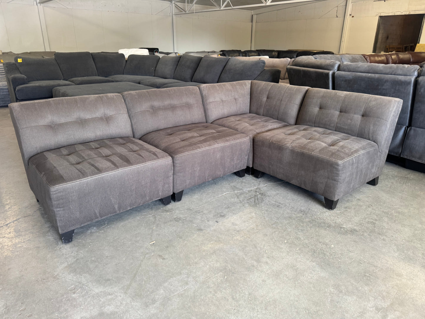 Modular Gray Sectional Sofa