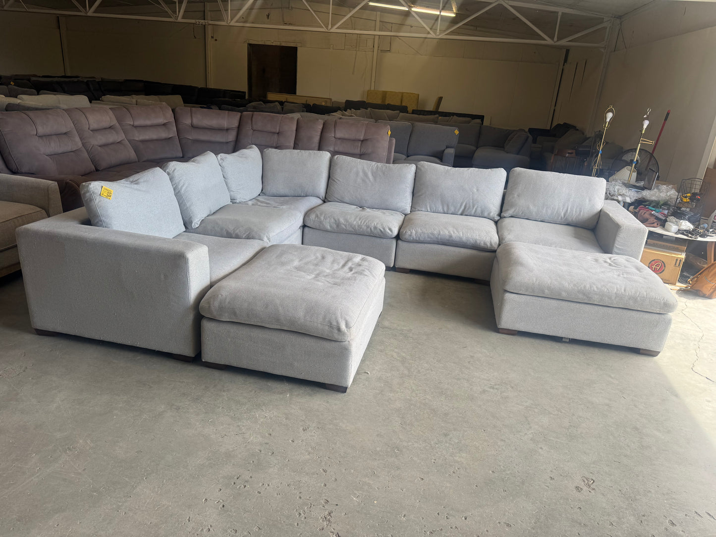 Light Gray 8 Piece Modular Cloud Sectional
