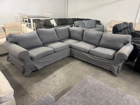 Gray L Shape IKEA Sectional Couch