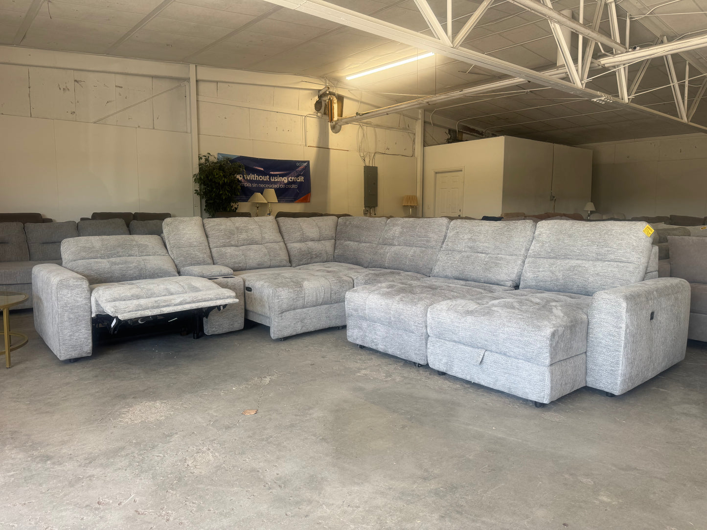 New Gray 7-Piece Modular Reclining Sectional