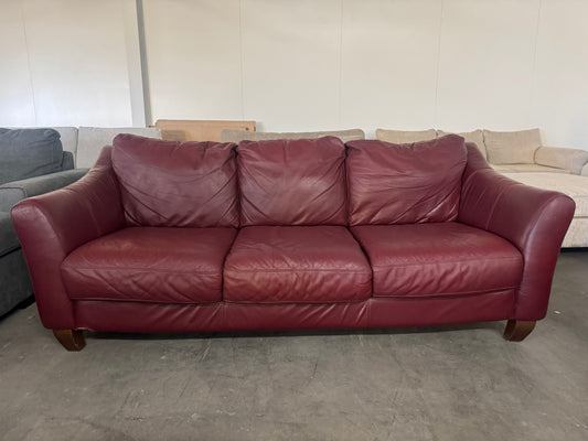 Red Leather Sofa