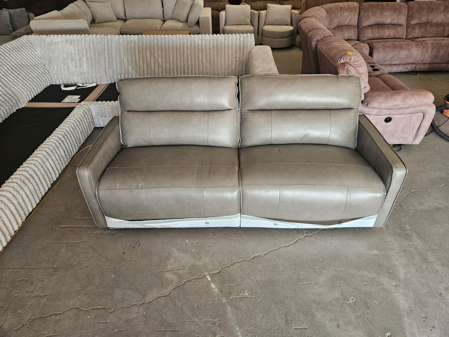 New Henredon Keira Leather Zero-Gravity Power Reclining Sofa