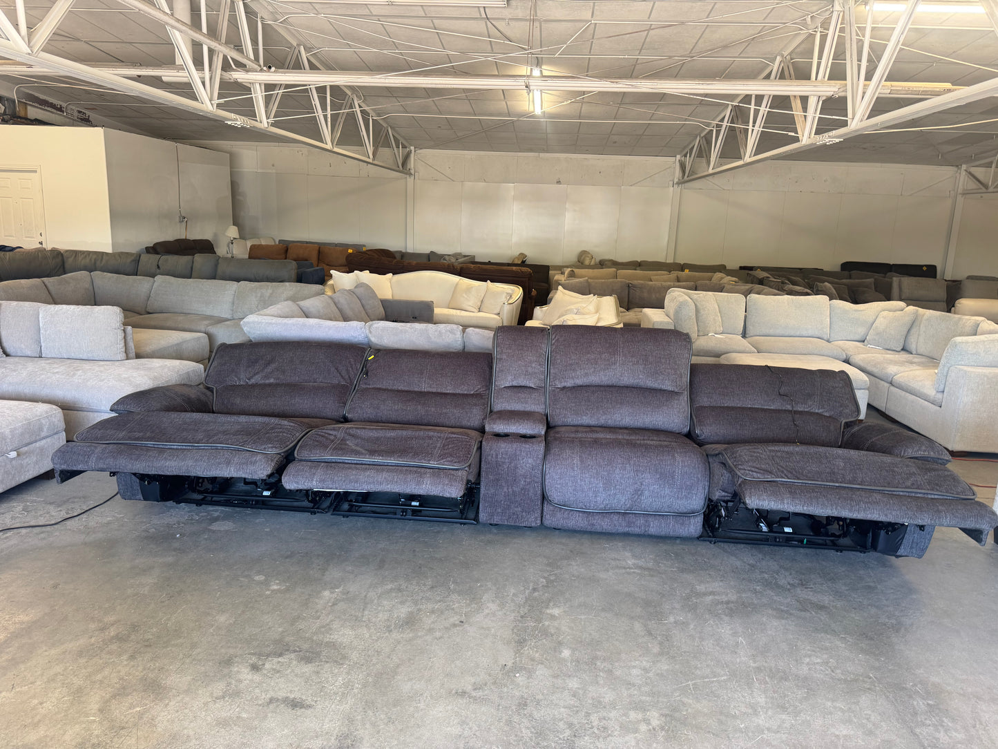 Modular Theater Sectional with 3 Power Recliners