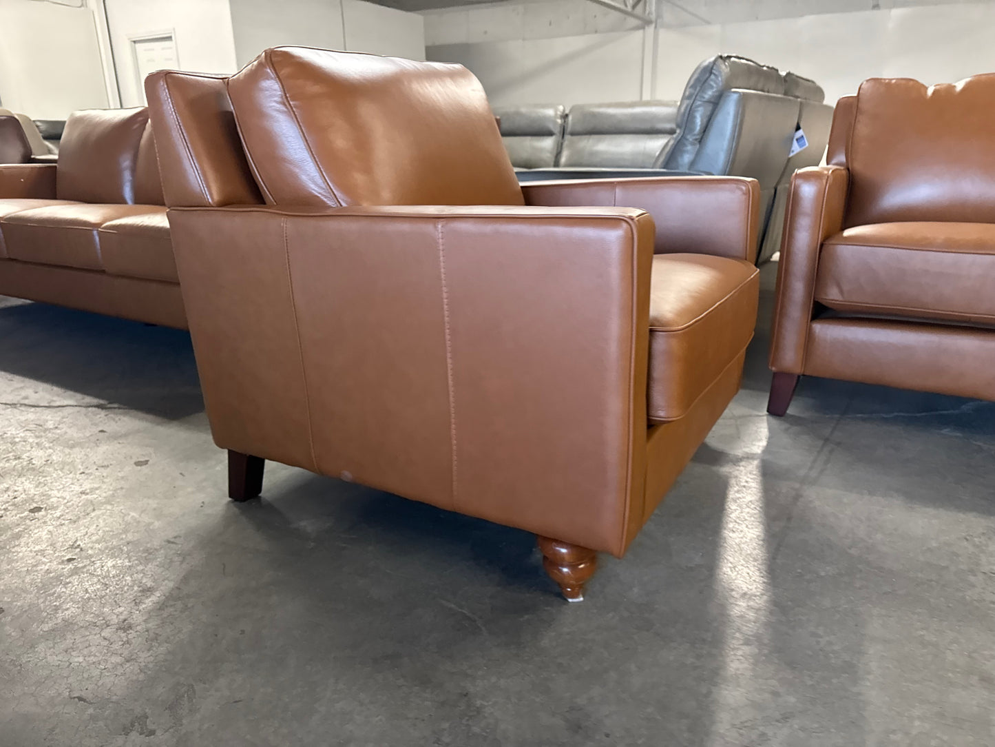 Leather Sofa Set – West Park 3-Piece Leather Set (Sofa, Loveseat & Chair)