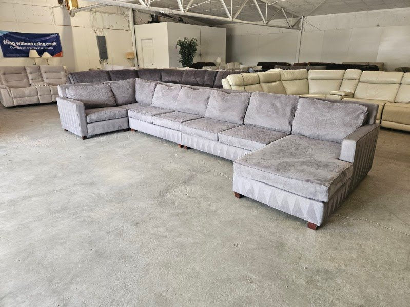 Large Gray West Elm U-Shaped Sectional