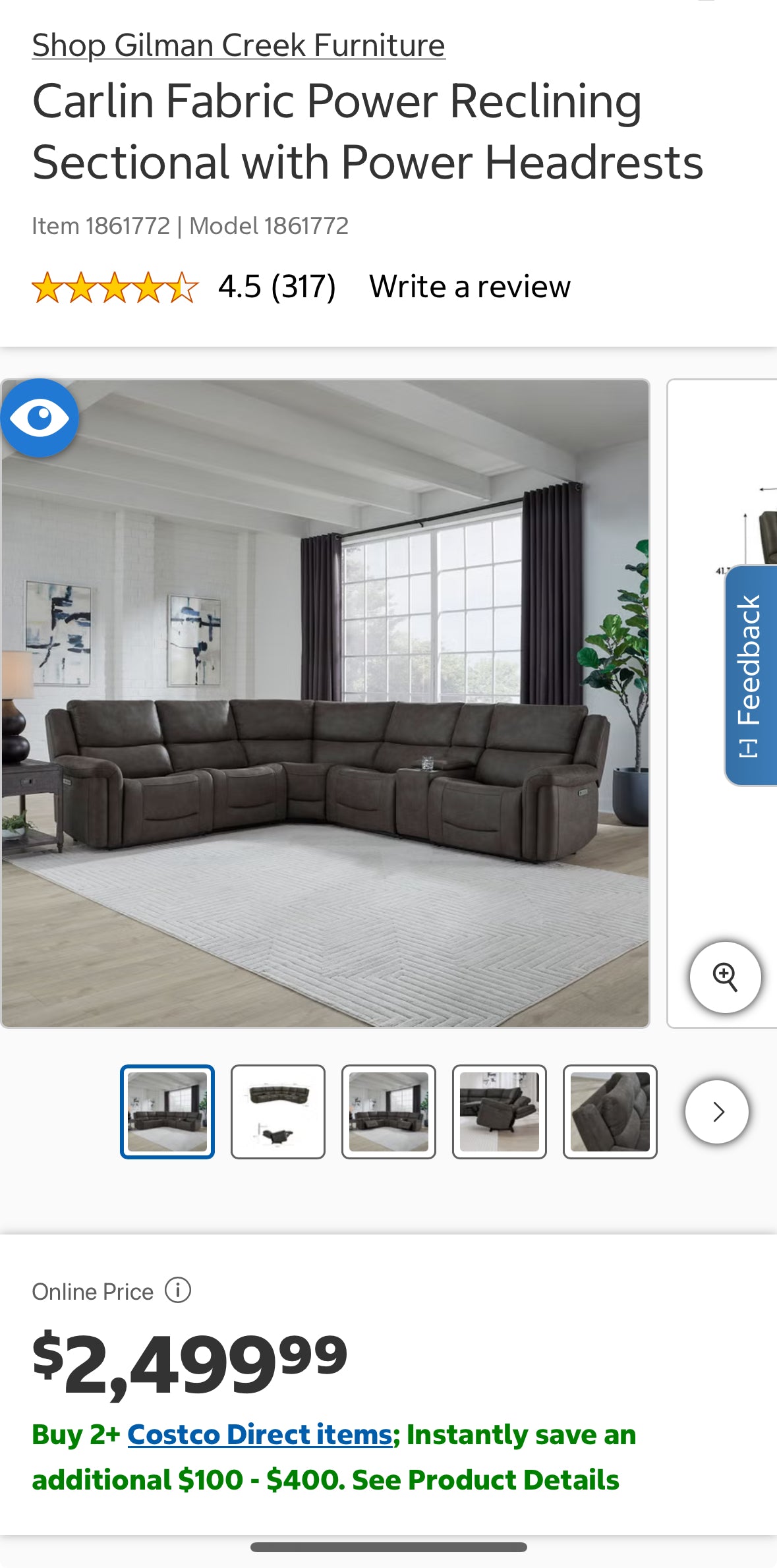 Brown Microfiber Power Reclining Modular Sectional